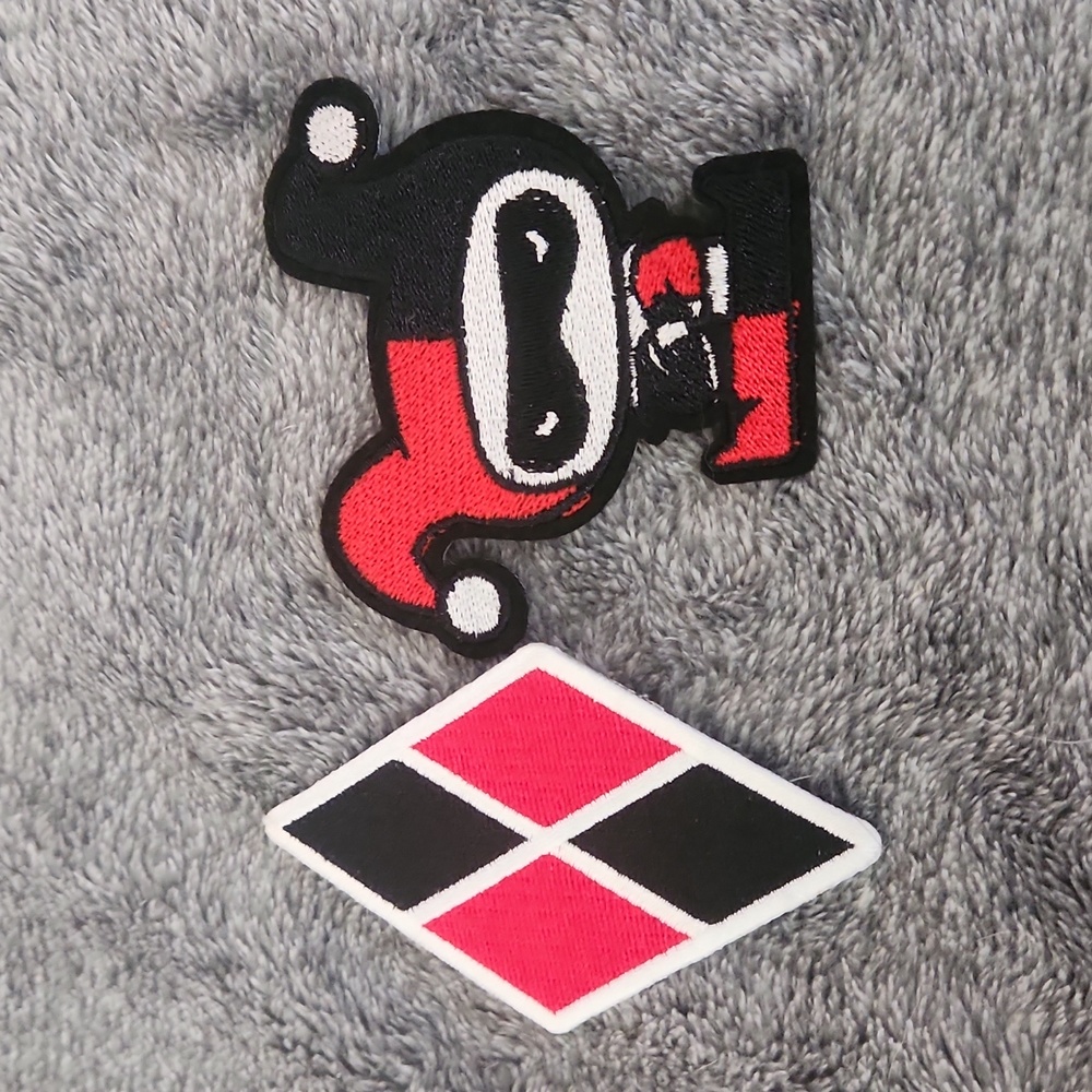 2 Harley Quinn iron on patches